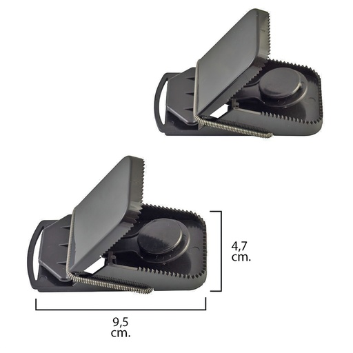 [14041010] Trampa ratones plastico 9.5 x 4.7 cm. (Bolsa 2 unidades)