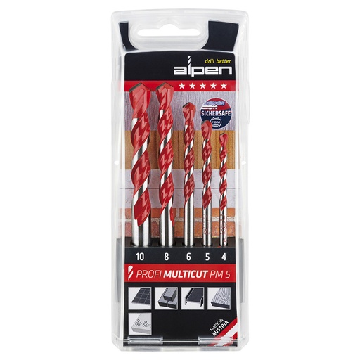 [9083830] Estuche Brocas Alpen Multiusos / Universal Cilindrica   5 Piezas
