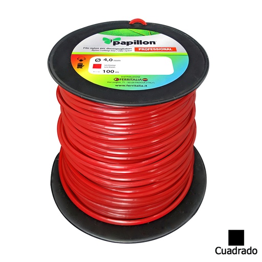 [8061825] Hilo Nylon Cuadrado Profesional  Ø 4,0 mm (Bobina 100 Metros)