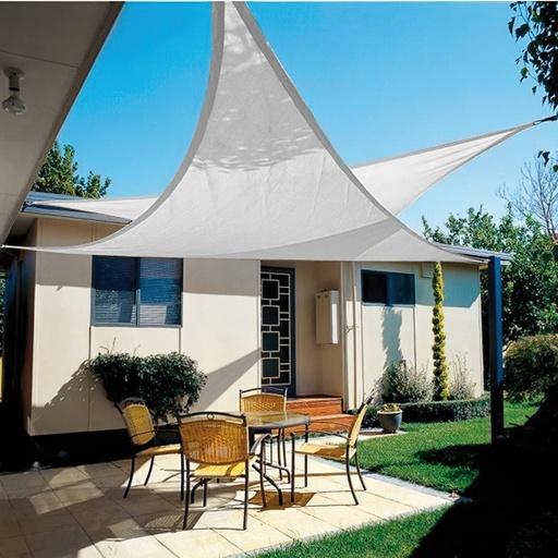 [8091187] Toldo Vela Sombra Jardin Triangular 5x5x5 metros Blanca