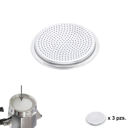 [5056110] Filtro Cafetera Aluminio Classic / Inducción 2 Tazas (3 Unidades)