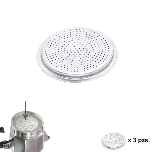 [5056111] Filtro Cafetera Aluminio Classic / Inducción 3 Tazas (3 Unidades)