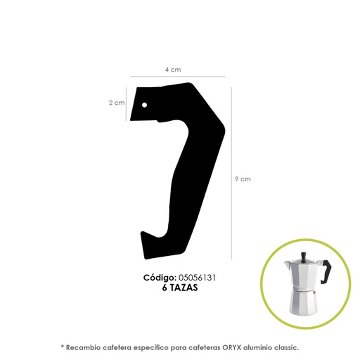 [5056131] Mango Cafetera Alumino Classic 6 Tazas