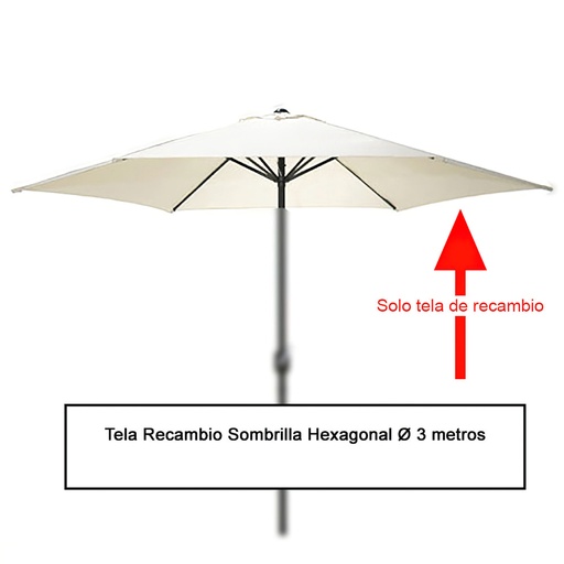 [8091150] Tela Recambio Sombrilla Hexagonal Ø 3 metros (08091050)