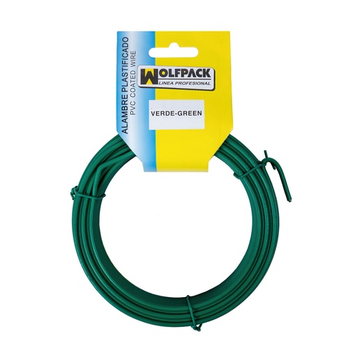 [1010514] Alambre Plastificado (Rollo 20 Metros) Verde Nº 16 / 2.7 mm.