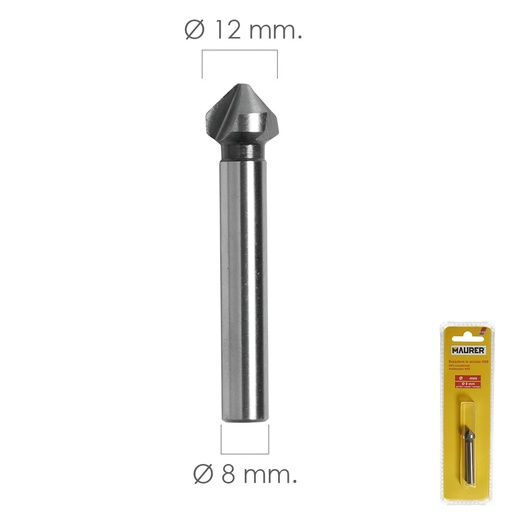 [7040010] Fresa Vaciadora HSS Ø 12 mm. Para Taladro / Fresadora