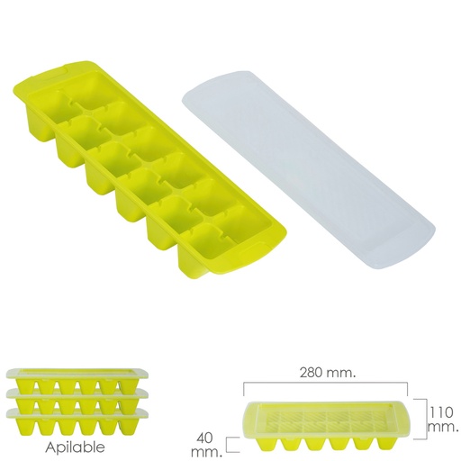 [5071045] Cubitera Hielo Con Tapa 12 Cubitos