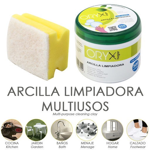 [14040090] Arcilla Limpiadora Multiusos Tarro 500 gramos.