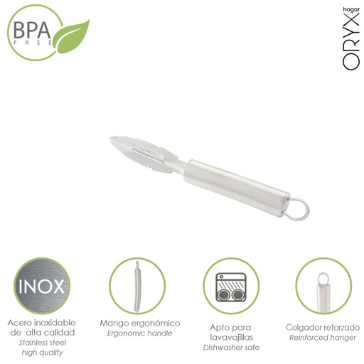 [5076035] Pelador Frutas / Verduras Acero Inoxidable 1,6 x 19 (Alt.) cm.