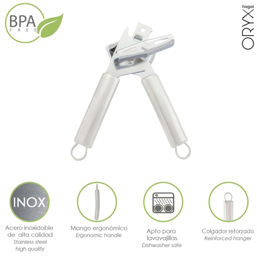 [5076034] Abrelatas Acero Inoxidable 4,5 x 20 (Alt) cm.