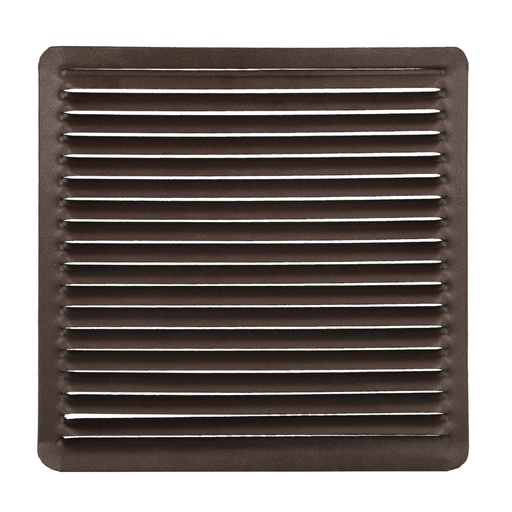 [2530008] Rejilla Ventilación Empotrar  17x17 cm. Aluminio Marron