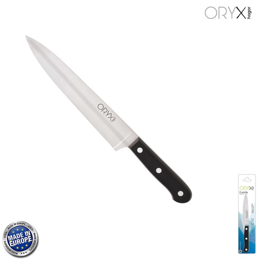 [5800160] Cuchillo Grenoble Cocinero / Chef Hoja Acero Inoxidable 20 cm. Negro