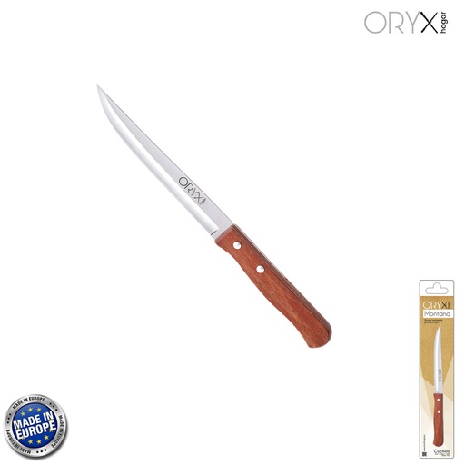 [5800070] Cuchillo Montana Cocina Hoja Acero Inoxidable 13 cm. Mango Madera