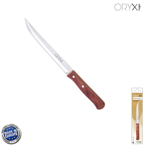 [5800075] Cuchillo Montana Cocina Hoja Acero Inoxidable 15 cm. Mango Madera