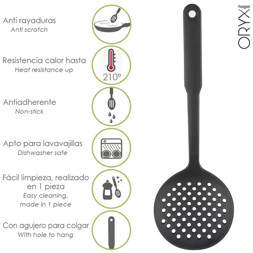 [5076001] Espumadera Cocina Nylon Basic 33,5 x 11 cm.