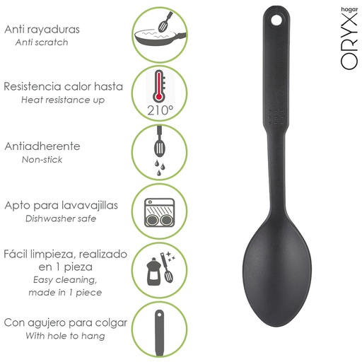 [5076002] Cuchara Cocina Nylon Basic 30,5 x 7 cm.