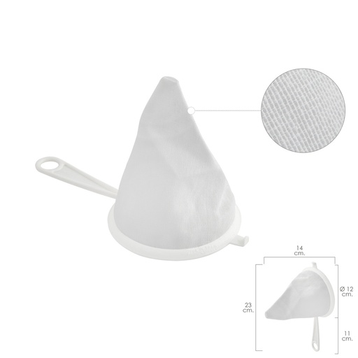 [5100005] Colador Tela Franela Armazón de Plastico Ø 12 cm.