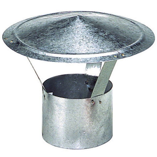 [22010099] Wolfpack Sombrero Galvanizado para Estufa, Chimenea, Extracción de Humos, Para tubo Ø 250 mm.
