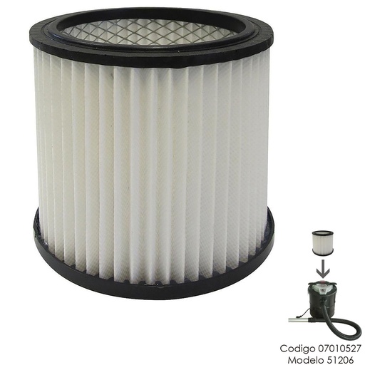 [7010540] Filtro Para Aspirador De Cenizas 07010527 (Modelo 51206)