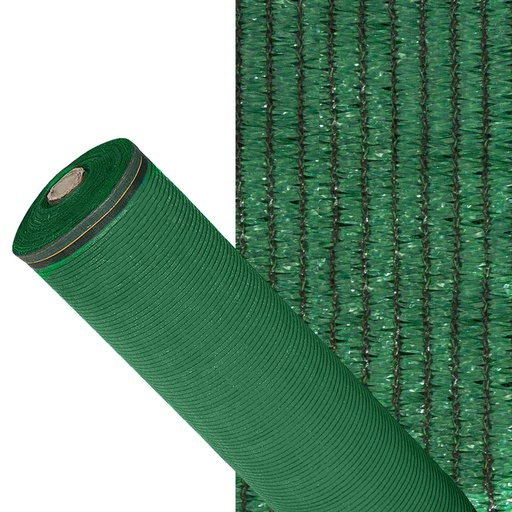 [1190202] Malla Sombreo 90%, Rollo 1,5 x 50 metros, Reduce Radiación, Protección Jardín y Terraza, Regula Temperatura, Color Verde Claro