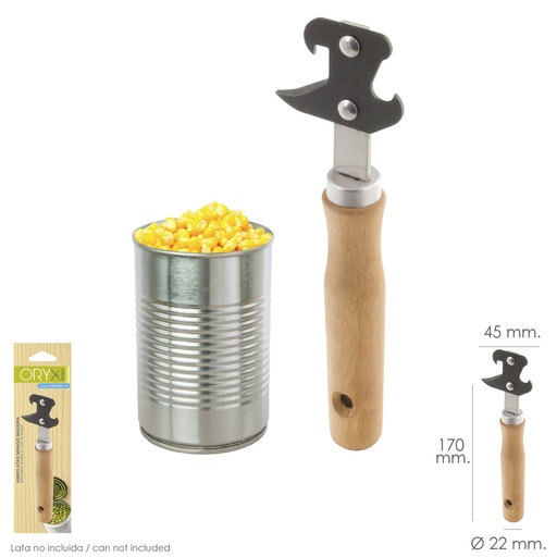 [5058015] Abrelatas Con Mango Madera 170 mm.