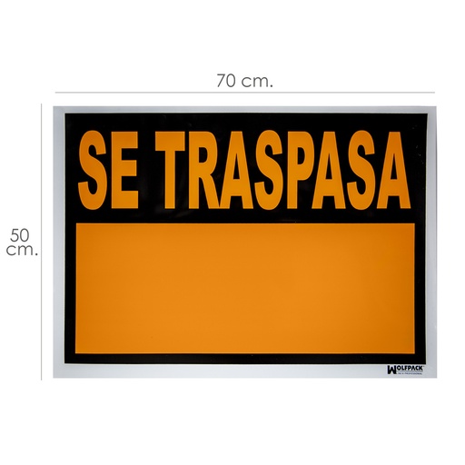 [15056025] Cartel Se Traspasa 70 x 50 cm.