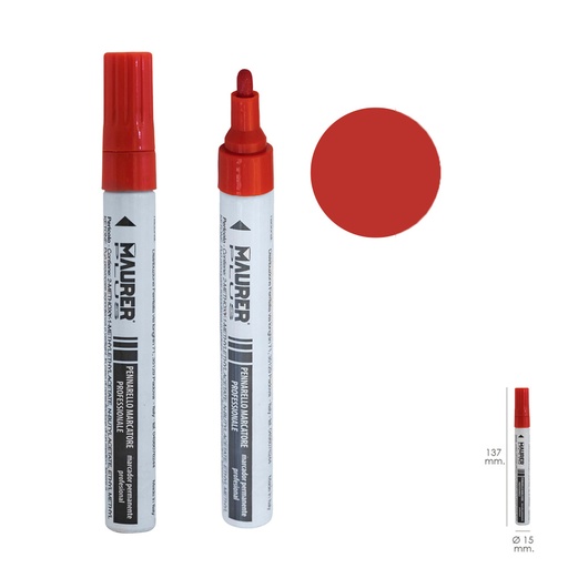 [2342620] Rotulador Marcador Obra Profesional Pintura Permanente Rojo