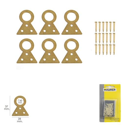 [5391505] Cuelga Cuadros Fijo Nº2 (Blister 6 piezas)