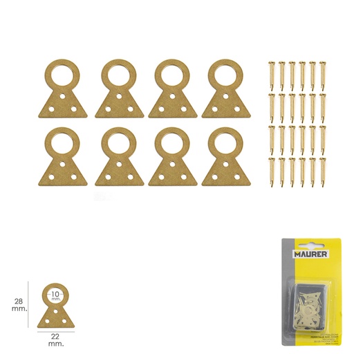 [5391500] Cuelga Cuadros Fijo Nº1 (Blister 8 piezas)