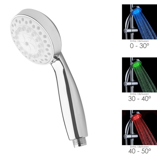 [4020640] Maneral Ducha Led Indicador Temperatura Ø 11 cm.