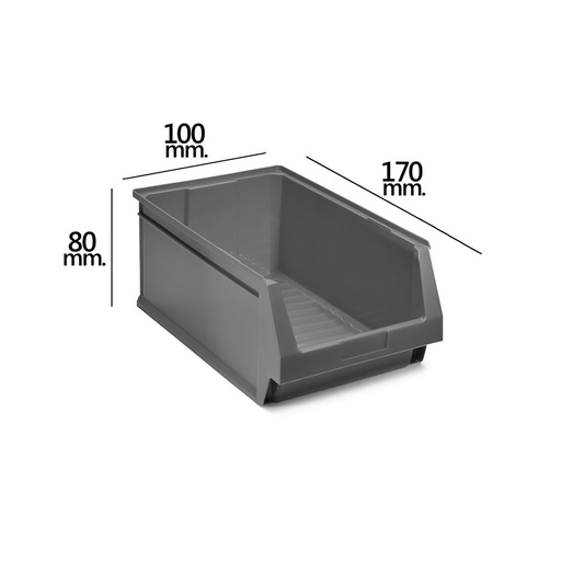 [21070060] Gaveta Apilable Almacenamiento Gris Nº51 170x100x80 mm.  (1/6)
