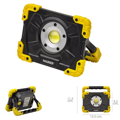 [19079025] Linterna LED / Foco Led Multifunción Portatil A pilas(3 AAA) 500 Lumenes Con Iman y Soporte Ajustable 180º