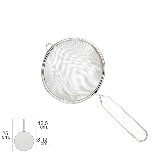 [5072040] Colador Acero Inoxidable Basic Ø 12 x 25 (Alt.) cm.