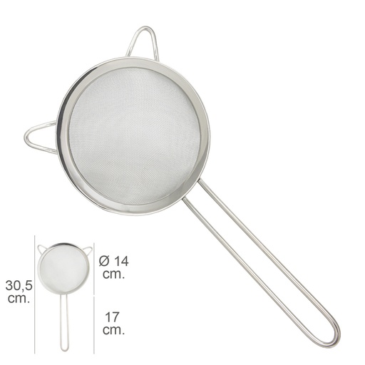 [5072080] Colador Acero Inoxidale Plus Ø 14 x 30,5 cm.