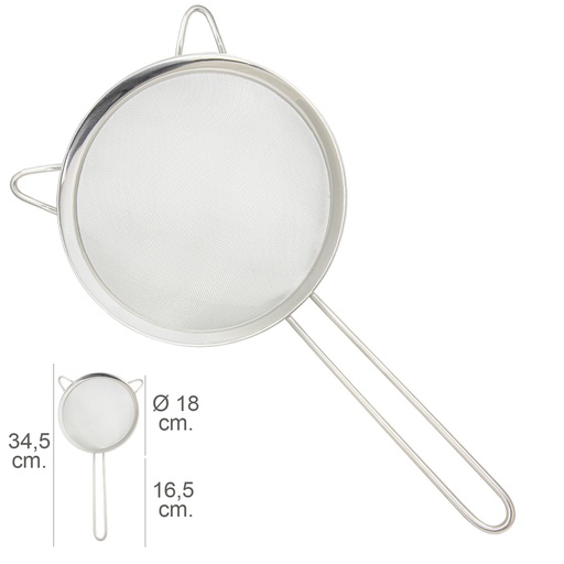 [5072090] Colador Acero Inoxidale Plus Ø 18 x 34,5 cm.