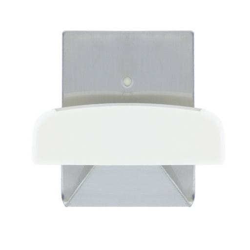 [5393010] Colgador Percha Adhesivo Acero Inoxidable Color Metalizado / Blanco