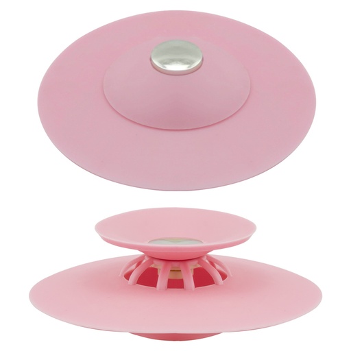 [4070310] Tapón Universal Fregadero Lavabo Bañera Silicona Con Cestillo Ø 10 cm.
