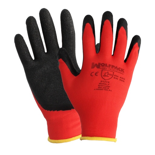 [15030853] Guantes Latex / Nylon Gripflex Talla  6" (Par)