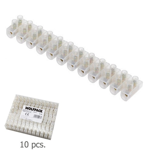 [19031100] Regleta Ficha Empalme 3 Amperios / Seccion 4 mm. Envase De 10 Regletas de 12 Fichas Cada Una.
