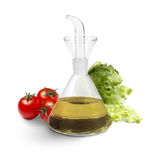 [5024255] Aceitera De Cristal Con Sistema  Antigoteo, Capacidad 500 ml.