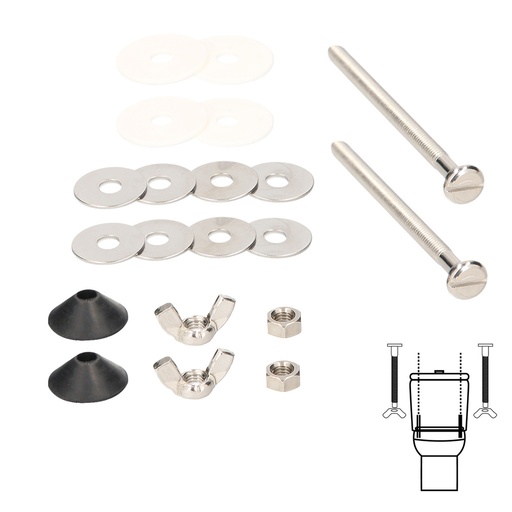 [13070120] Kit Fiajcion Sanitario Cisterna / Inodo 6x90 (2 Piezas)