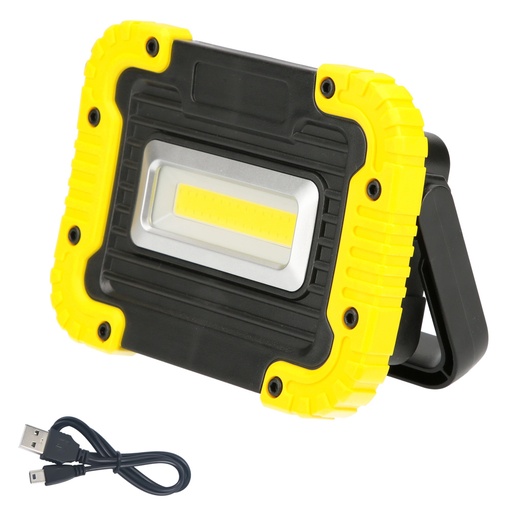 [19041160] Linterna de Trabajo Led  Multifunción Recargable 2.000 mAh. / 10 W. / 500 Lúmenes / 4 Imanes / Bateria Externa / Soporte 180º