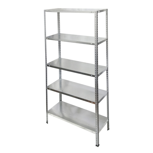 [21030550] Estanteria Acero Galvanizado con 5 Baldas 150x75x30 cm. Baldas ajustables. Peso maximo 150 Kg.