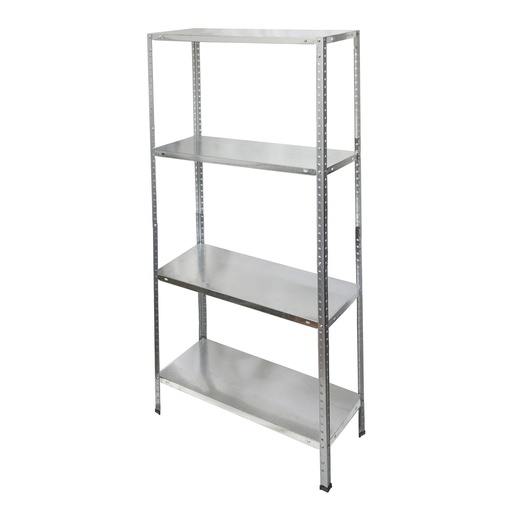 [21030555] Estanteria Acero Galvanizado con 4 Baldas 150x75x30 cm. Baldas ajustables. Peso maximo 120 Kg.