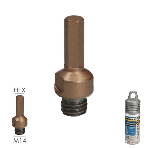 [9112200] Adaptador M14 A Espiga Taladro, Adaptador Amoladora A Taladro
