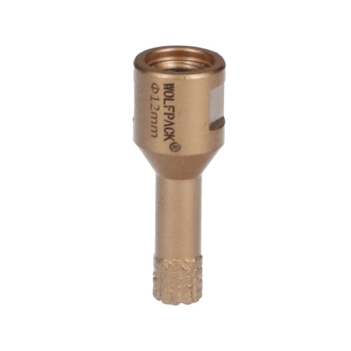 [9112115] Corona Diamante Para Amoladora Ø 12 mm. Conexión Rosca M14. Corte Seco