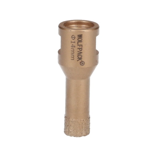[9112120] Corona Diamante Para Amoladora Ø 14 mm. Conexión Rosca M14. Corte Seco