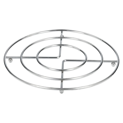 [5422020] Salvamanteles Metalico Redondo, 22,5x22,5x5cm, Acabado Cromado