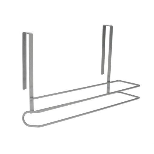 [5422045] Colgador Portarrollos Papel Cocina, Acero Para Puertas, Encimeras, Muebles. 32,5x18x10 cm.
