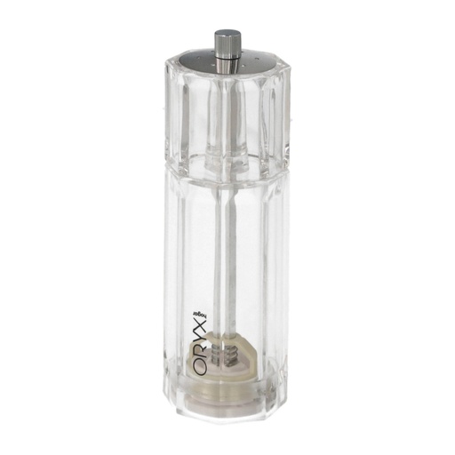[5026000] Salero / Molinillo Pimienta Acrílico 2 en 1 Salero Pimentero Ajustable Ø 4,5 x 16 cm